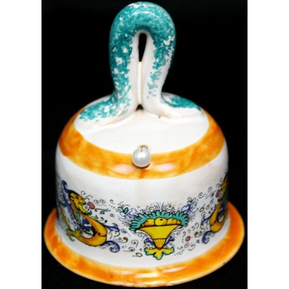 MOMA Deruta Ceramiche Artigianali Dragon Italian Pottery Bell Fima Forti - Picture 1 of 12